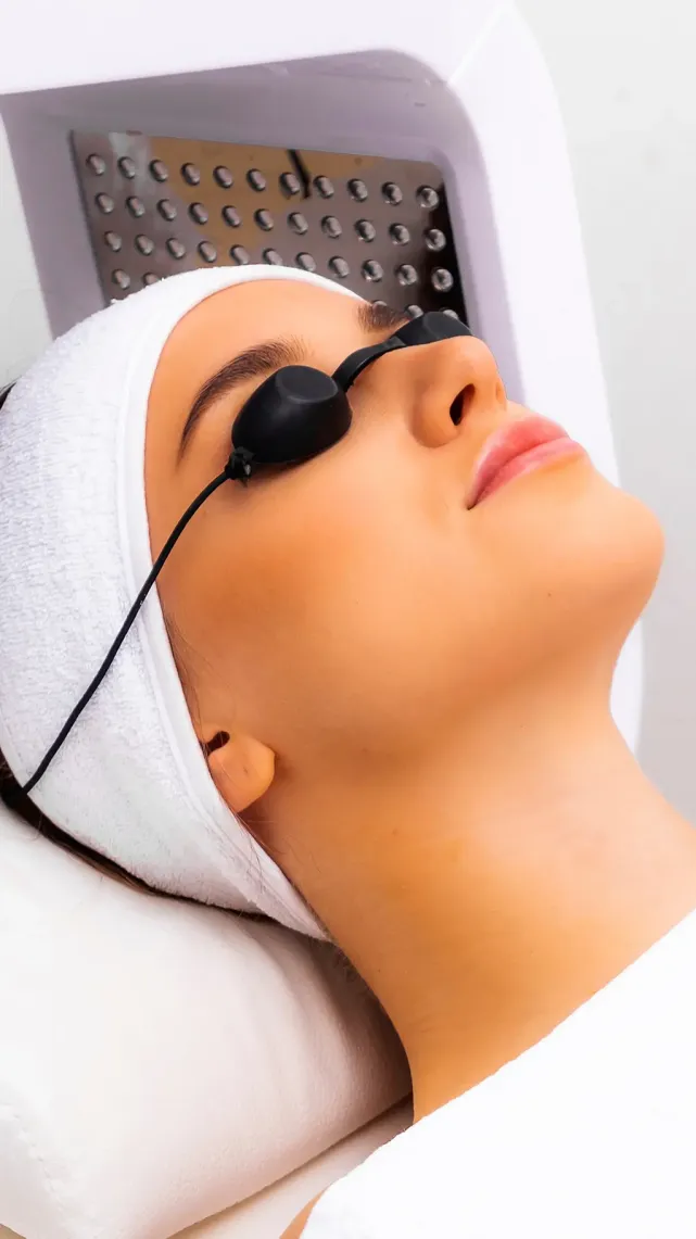 Soin du visage par LED médicale
